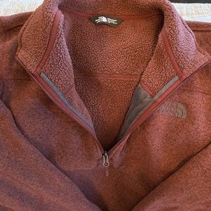 Maroon North Face Half Zip